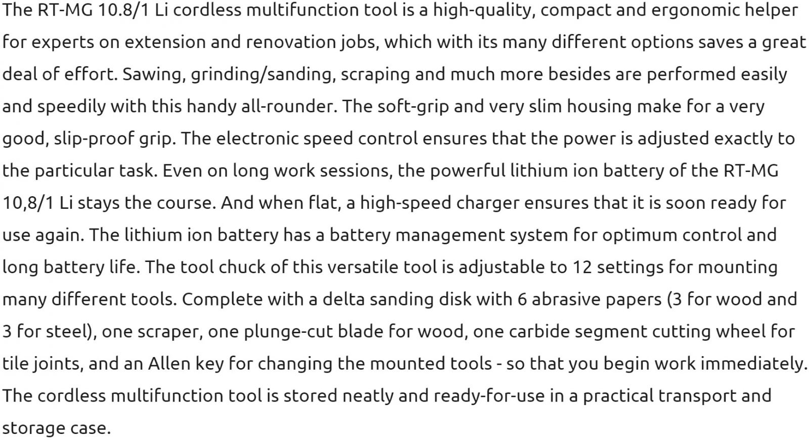 מולטיטול נטען מקצועי היינל EINHELL RT-MG 10.8-LI